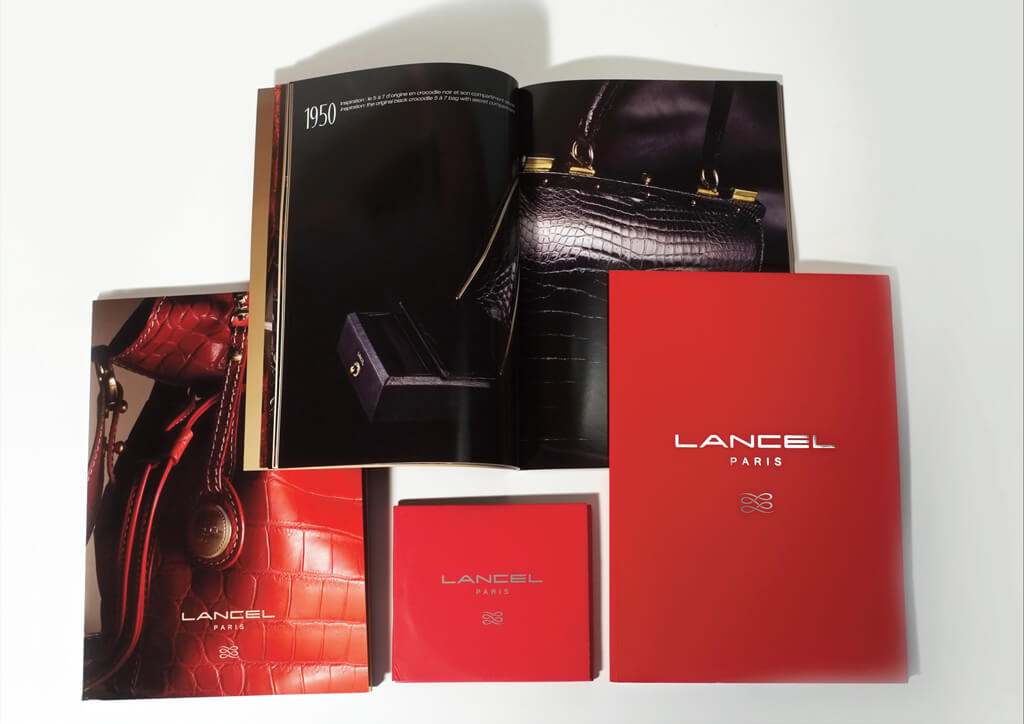 <p>Lancel : Edition des catalogues produits, look books, dossiers de presse, brand books.</p>
